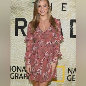 WAYF floral ruffle dress S